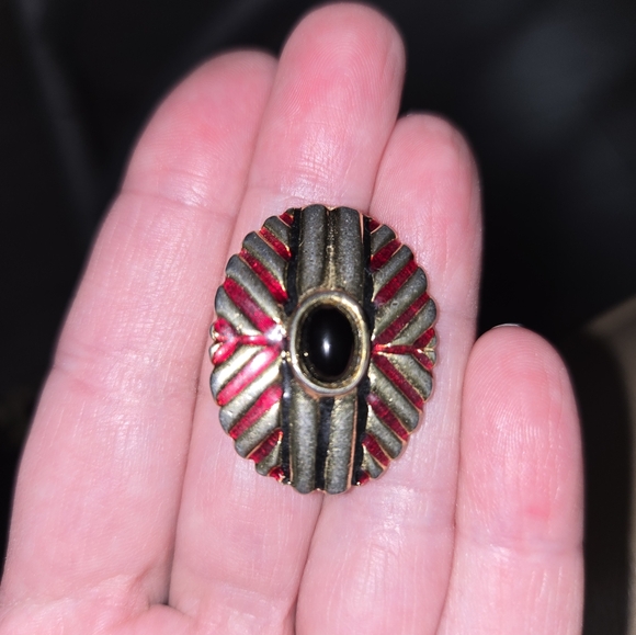 RARE FIND Vintage Statement Donald Stannard clip on earrings Art Deco style - Picture 5 of 8